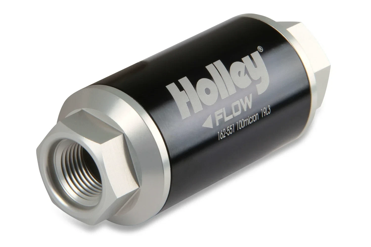 Holley 162-551 - 100 GPH HP Billet Fuel Filter - Street_Strip Carb or EFI Applications Pre Filter 100 Micron